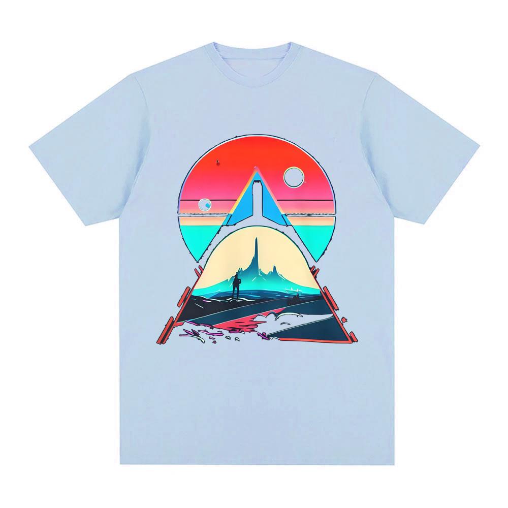 No Man's Sky Inspired T-shirt GAME Graphic Printing TEE Unisex Cotton Comfortable T Shirt Casual Crew Neck Soft Tees