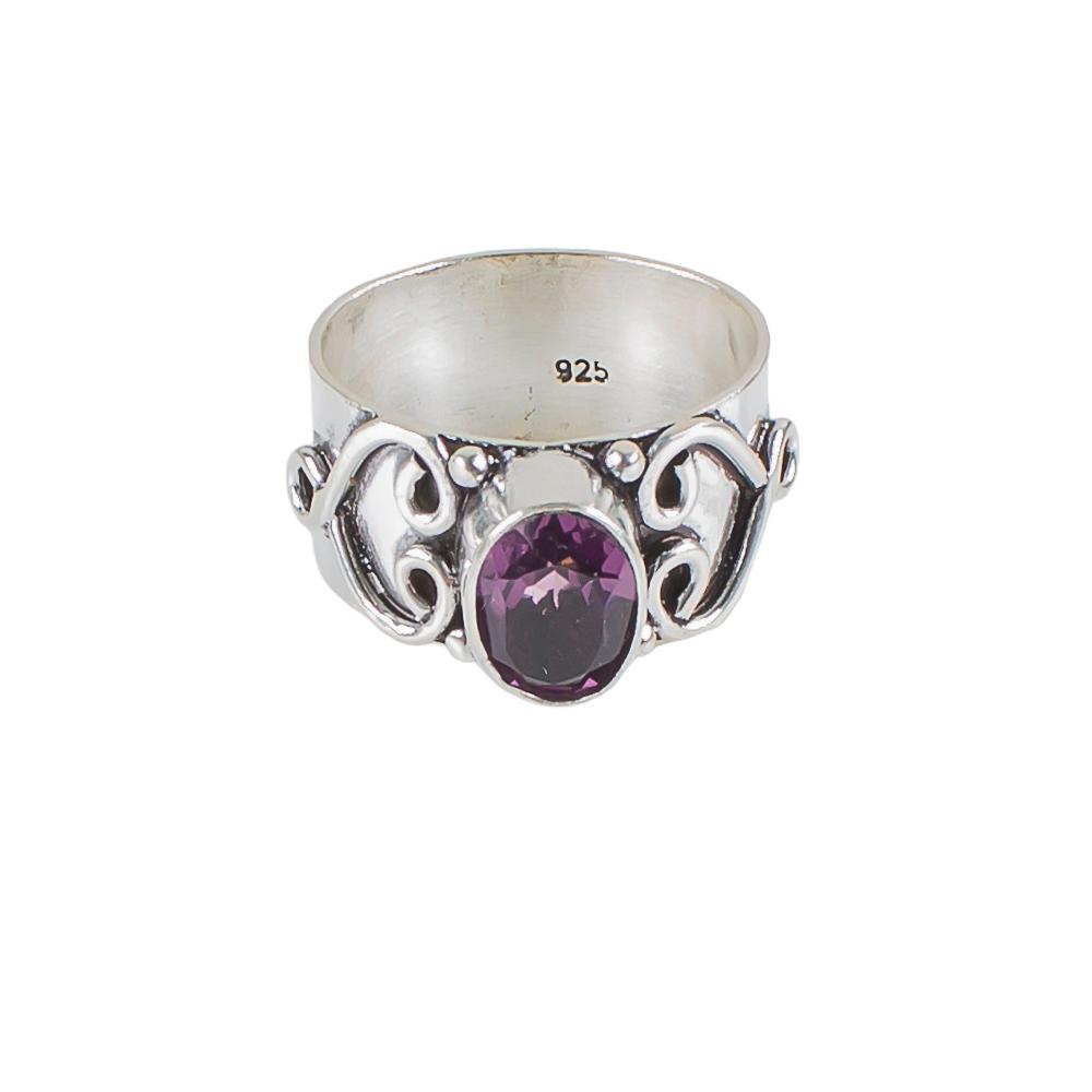 Amethyst Gemstone 925 Sterling Silver Jewelry Handmade Ring For Women's Gift RR-16-15