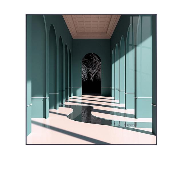 Severské okno Vnější krajina Scenérie Interiér Plátno Malba pro Obývací pokoj Domácí dekorace Tisk Obrázek Nástěnné umění Plakáty