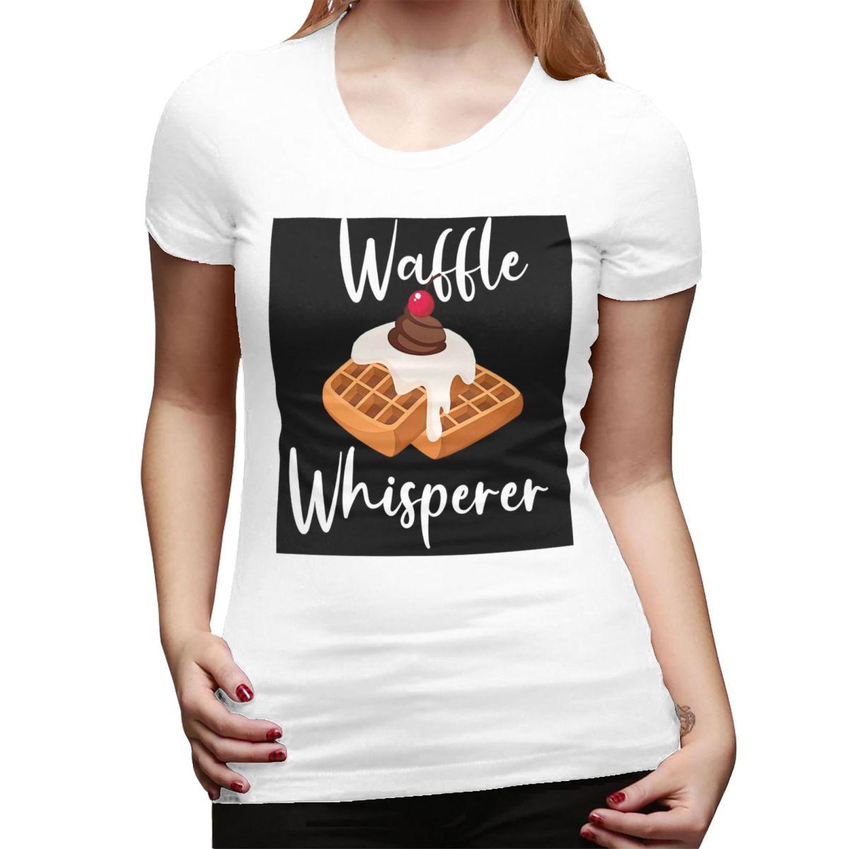 

Waffle Whisperer TShirt for Women Round Neck Streetwear T Shirts Womens Short Sleeve Summer Clothes Tops S