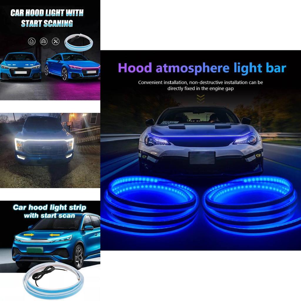 Universal Led Daytime Running Light With Decorative Silicone Strip For Cars 1.8m
