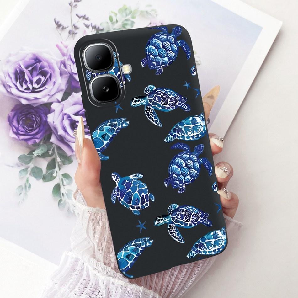 For Infinix Smart 20 X6840 X6840B Cute Flower Butterfly Cat Painted Case For Infinix Smart20 Black Silicone Soft Phone Cases
