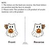 Halloween Cute Ghostly Acrylic Ornament 2D Flat Plaque Hanging Sign Decors For Home Office Classroom Party Wall Decoration