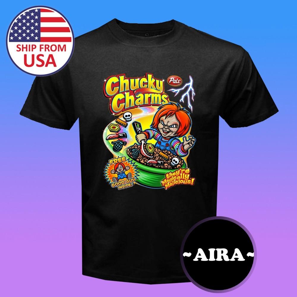 Chucky Charms Cereal Horror Movie Men s Black Size S-5XL 2XL