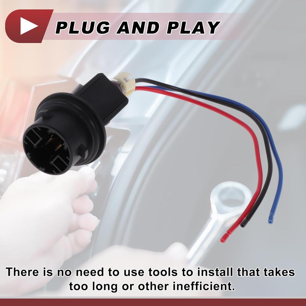 1 Set Front Turn Signal Light Socket Wiring for Freightliner Cascadia for Columbia M2 No.224394025/224-394-045 Lamp Bulb Pigtail Connector Harness