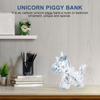 Unicorn Money Bank Piggy Children Saving Pot Coin Storage Jar Transparent Plastic Cartoon Adorable for Kids Coins