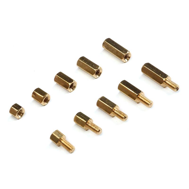 300Pcs M2/M3 Hex Head Copper Pillar Brass Standoff Spacer Screws Threaded Pillar Male/Female PCB Circuit Board Stand Off Kit