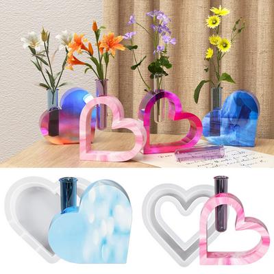 Bogenförmig Quadratisch Rechteckig Rund Hydroponik-Vase Silikonform DIY Gips Beton Zement Reagenzglas-Vase Epoxidharz-Formen