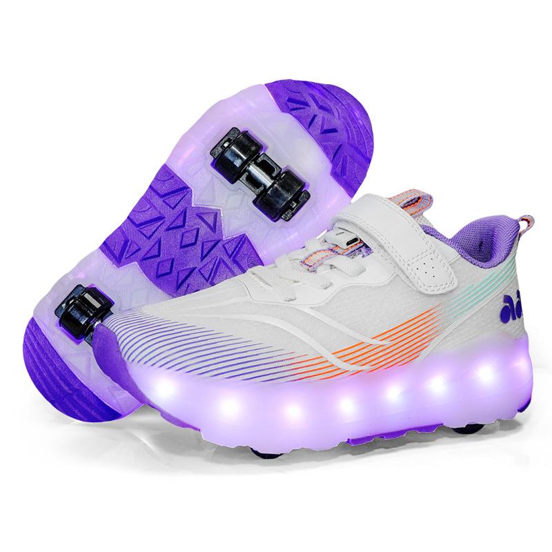 Nové 2025 přímý prodej chlapecké a dívčí zatahovací boty na kolečkách dvoukolečkové čtyřkolečkové odnímatelné kolečkové brusle pro dospělé