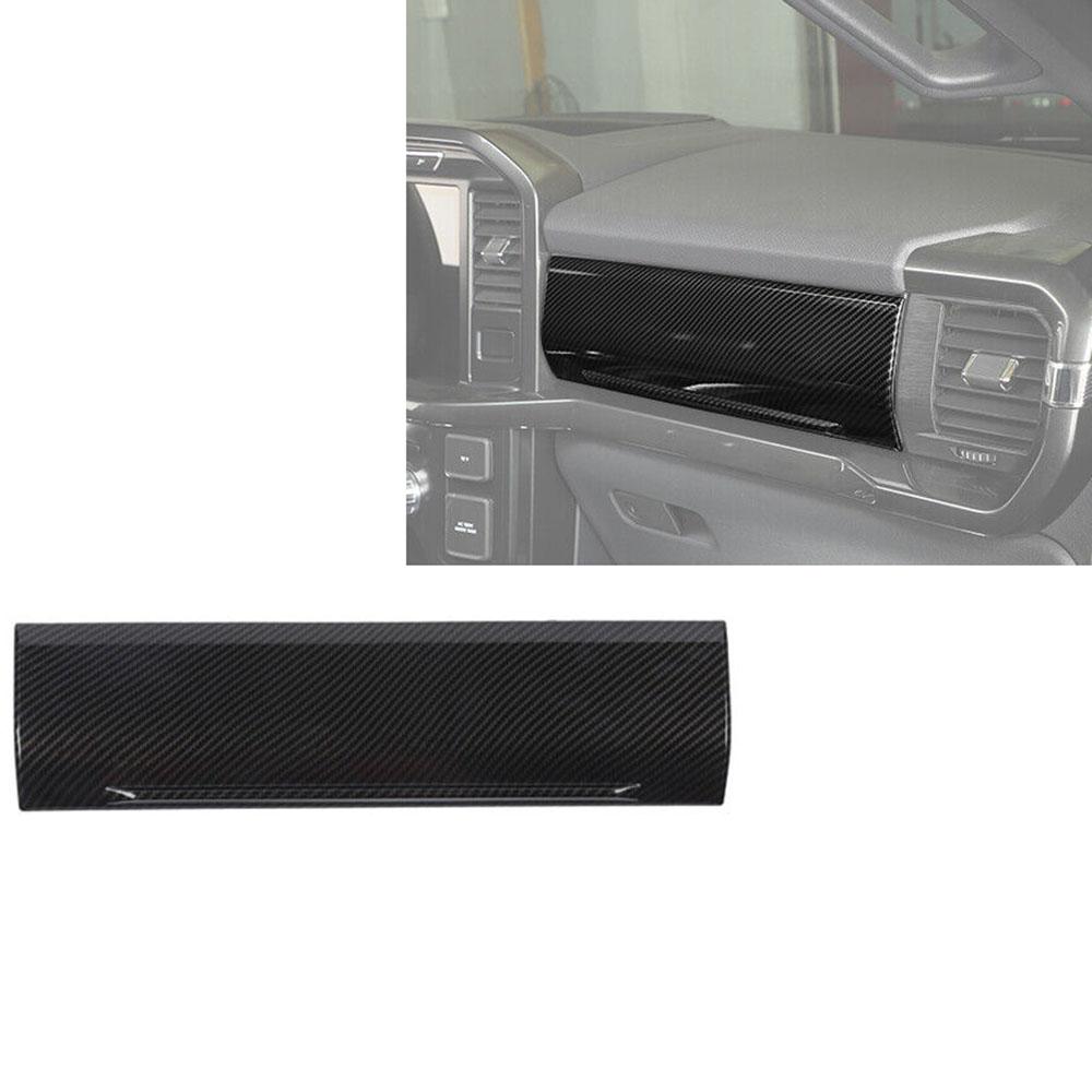 Carbon Fiber Look Inner Co-pilot Center Console Panel Cover For Ford F150 2021+