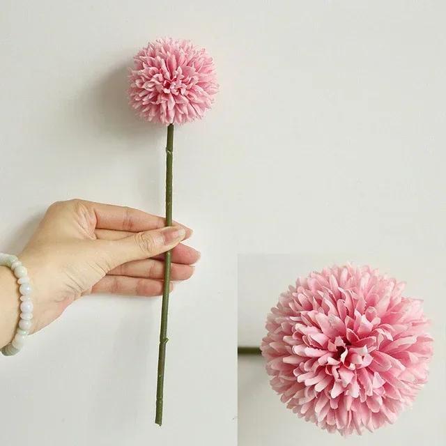 

5/10PCS Artificial Flowers Fake Flower Silk Artificial Hydrangea Bridal Wedding Bouquet for Home Garden Party Wedding Decoration 5PCS розовый