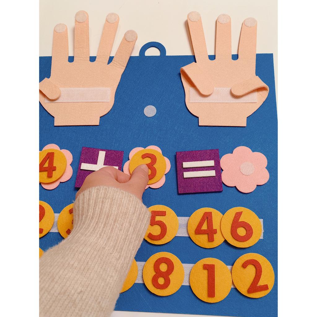 Arithmetic Felt Montessori Toys Feel Fingers Math Toys Children Counting Intelligence Education Learning Games