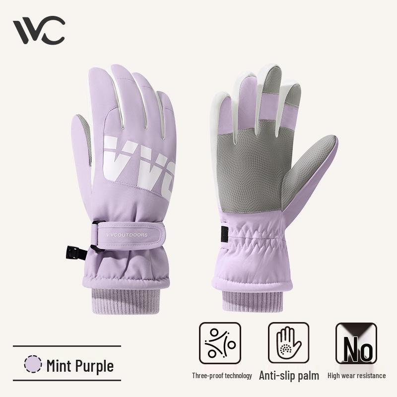 

Зимние лыжные перчатки VVC: Теплые, на флисовой подкладке, водонепроницаемые, ветрозащитные, нескользящие велосипедные и мотоциклетные перчатки для мужчин и женщин с возможностью использования сенсорного экрана. 100 pieces min. wholesale price