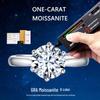 Collana a forma di orecchie di coniglio in Moissanite: Elegante Collana di Lusso con Pendente Rotondo da 1 Carato per Donna