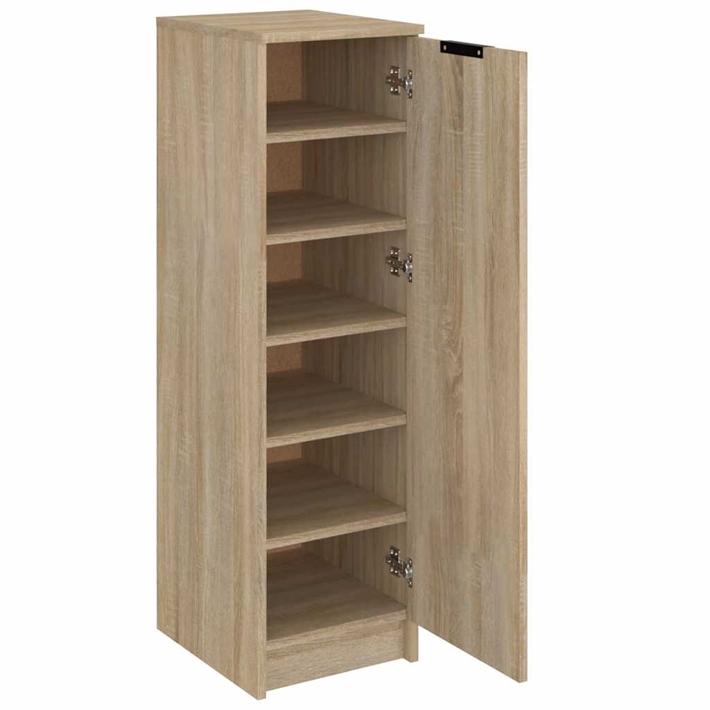 Flur Schuhschrank, Schuhschrank, Schuhschrank mit Türen zur Aufbewahrung, 30x35x100 cm Ingenieurholz