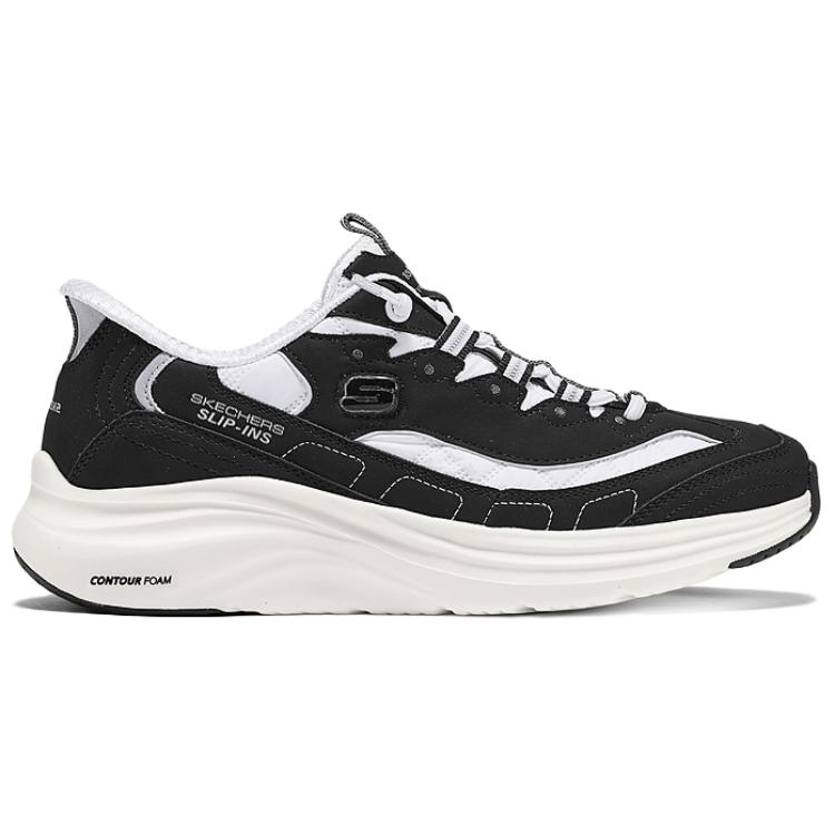 Skechers Abrasion Resistant Low top Casual Shoes Women's Black White 150412-BKW