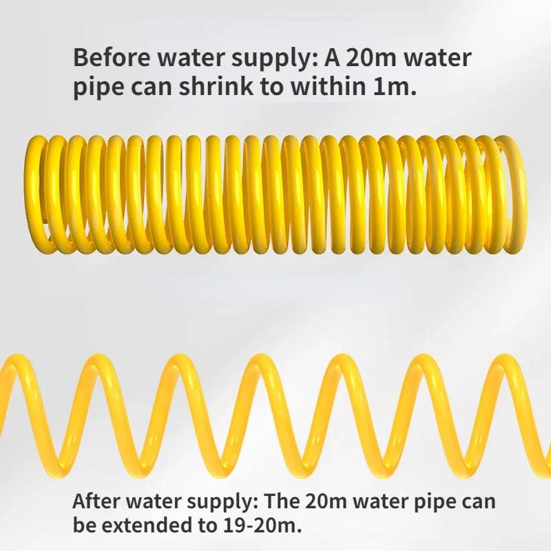 10-30 Meter Telescopic Water Pipe Car Washing Tool Set with High-pressure Nozzle Extension Hose Water Hose for Pressure Cleaner