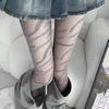 Silver Thread Black Leopard & Zebra Print Sexy Tights - European/American Style, Slim Fit Jacquard Stockings.
