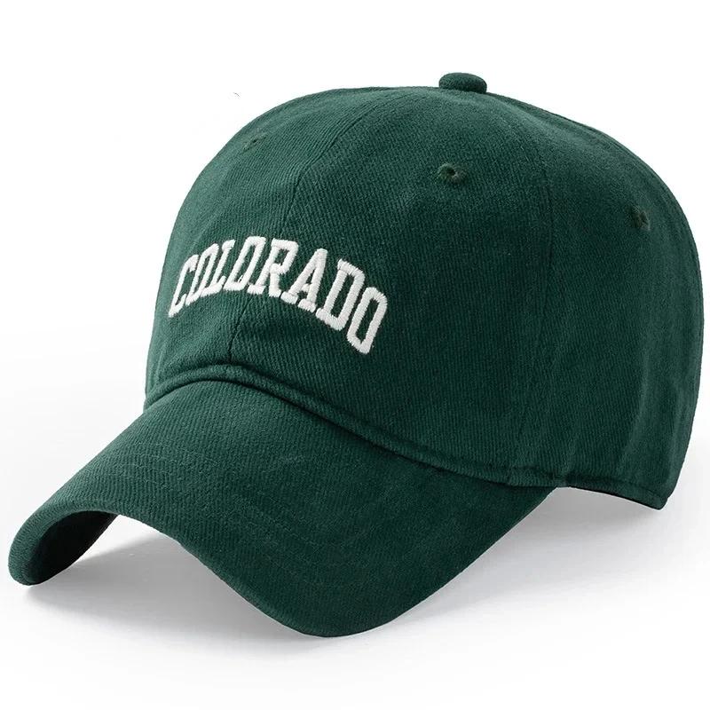 Deep Crown Wide Brim Large Size Baseball Cap Solid Color Versatile Letter Embroidery Breathable Sports Hat Adjustable Stretch Fit