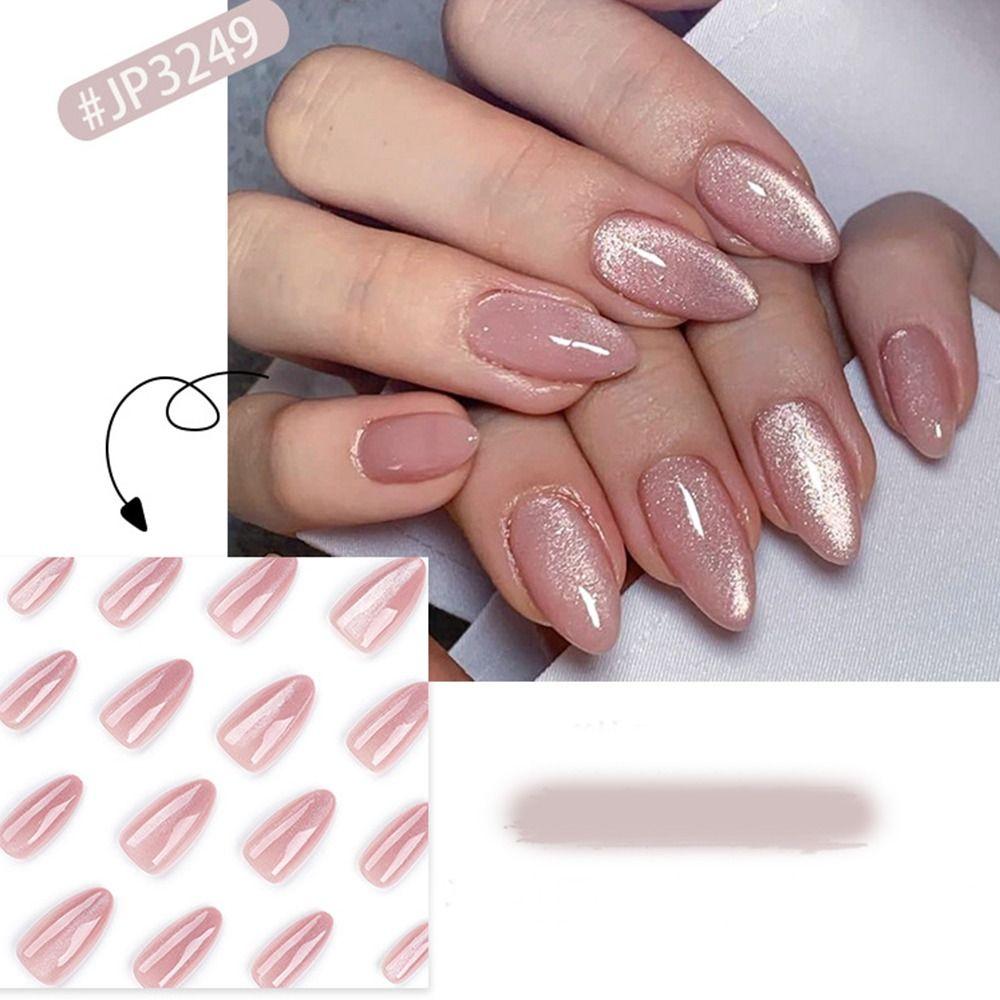 Long Almond Fake Nials Elegant Press on Nails Manicure False Nails  Women