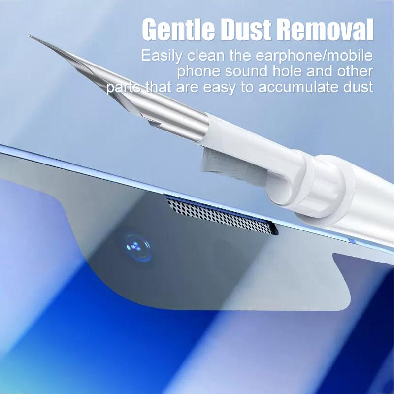 Earphone Cleaning Brush 3-in-1 Multi-Functional Cleaning Kit with Soft Brush, Suitable for Wireless Earphones Case Charging Pen