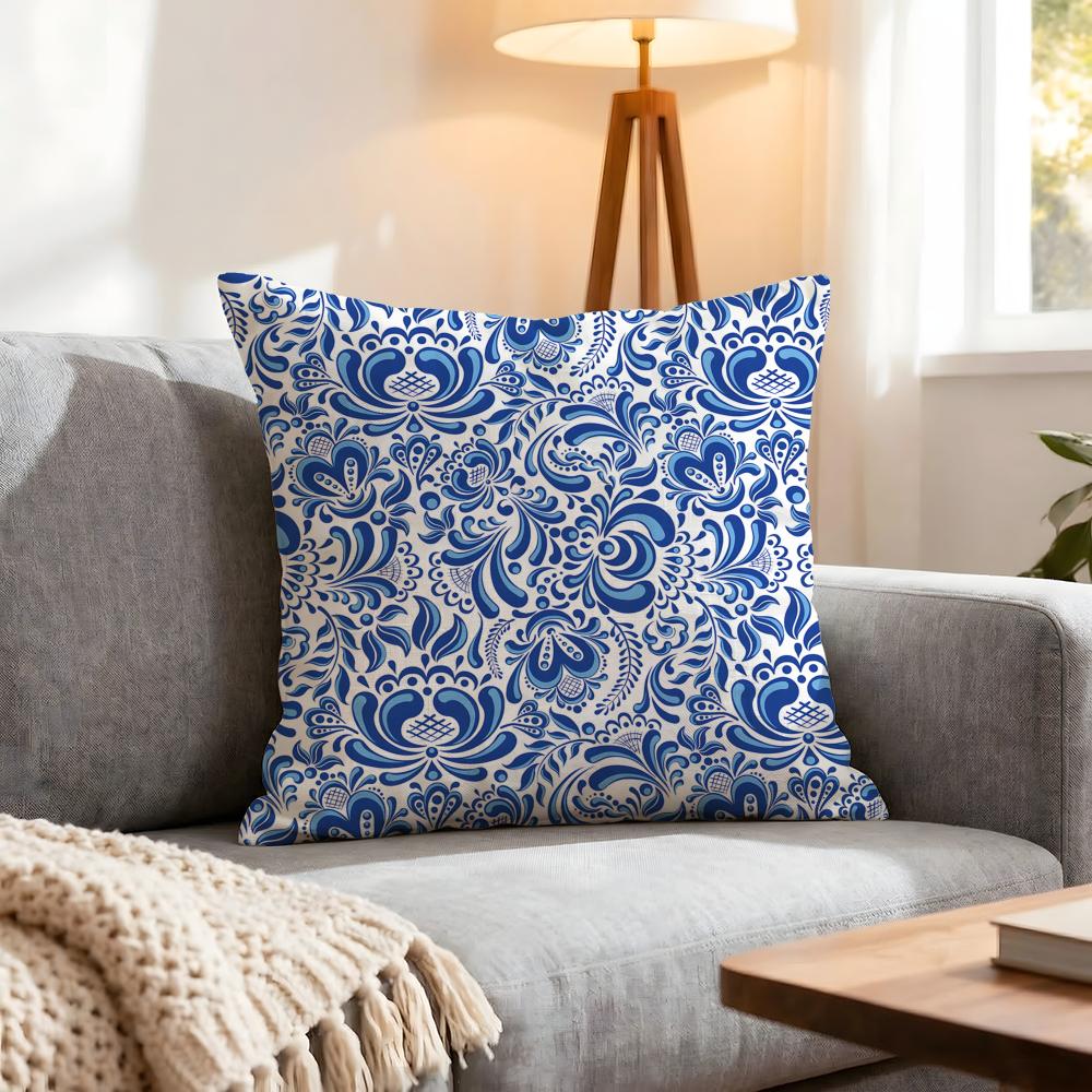 Pattern Scroll Pattern Cushion Cover 1Pcs Decorative Covers Soft Cushion Case For Sofa Couch Decor 40X40 45X45 Pillowcases