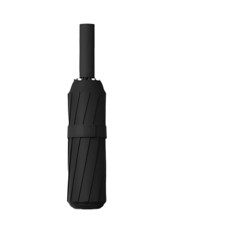 Shangheng 12-Rib Automatic Reinforced Windproof Umbrella, Obsidian Black