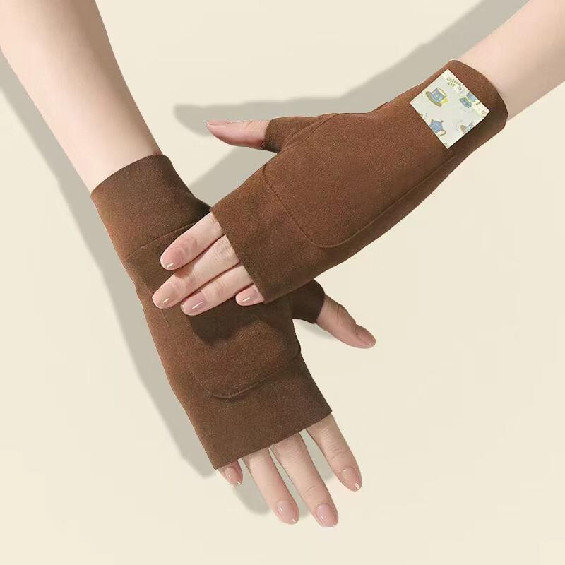 

Ailan Huijia HX De Velvet Перчатки-митенки с карманом, 2 шт.