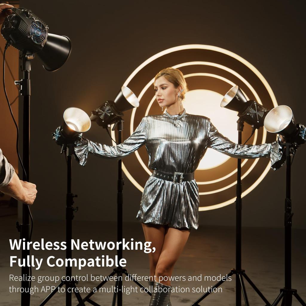 Flagship ZHIYUN MOLUS B500 500W LED Video COB Photography Lighting Compact Body with Bowens Mount [Official Store] Light, Bi-Color Light,