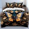 Elegant Butterfly-Themed Decorative Set Exquisite Three-Piece Bedding Set Gift For Kids And Adults