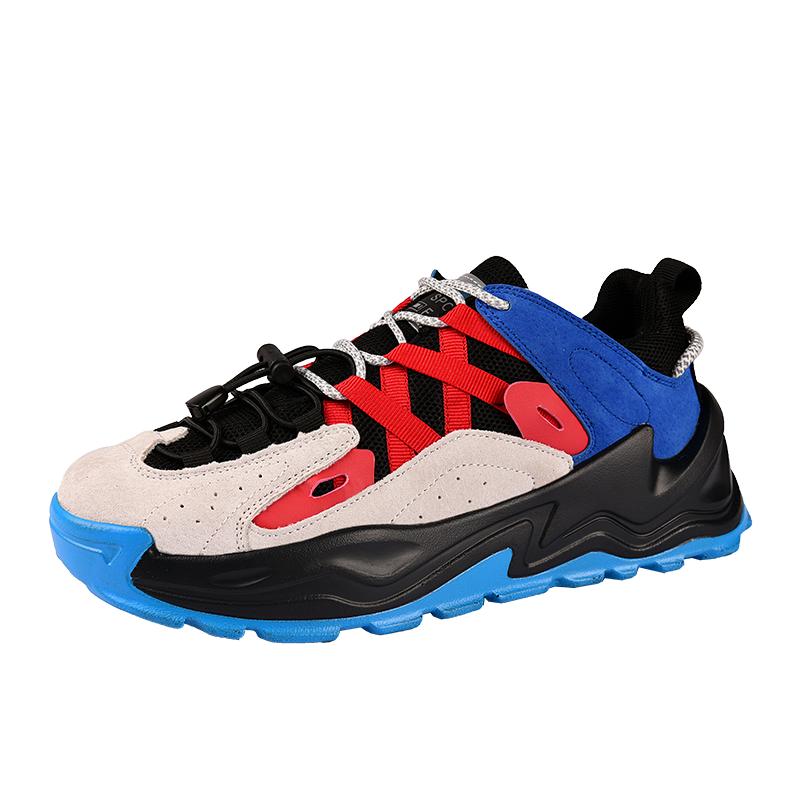 Pánské ležérní tenisky se zvýšenou podrážkou se zvýšenou prodyšností šněrovací běžecké boty