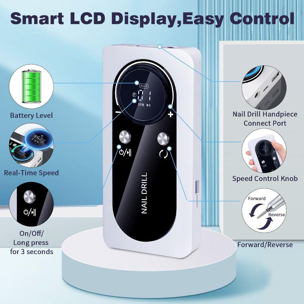 USB Charging Nail Sander 45000RPM Gel Nail Polish Sander  Manicure Nail Equipment