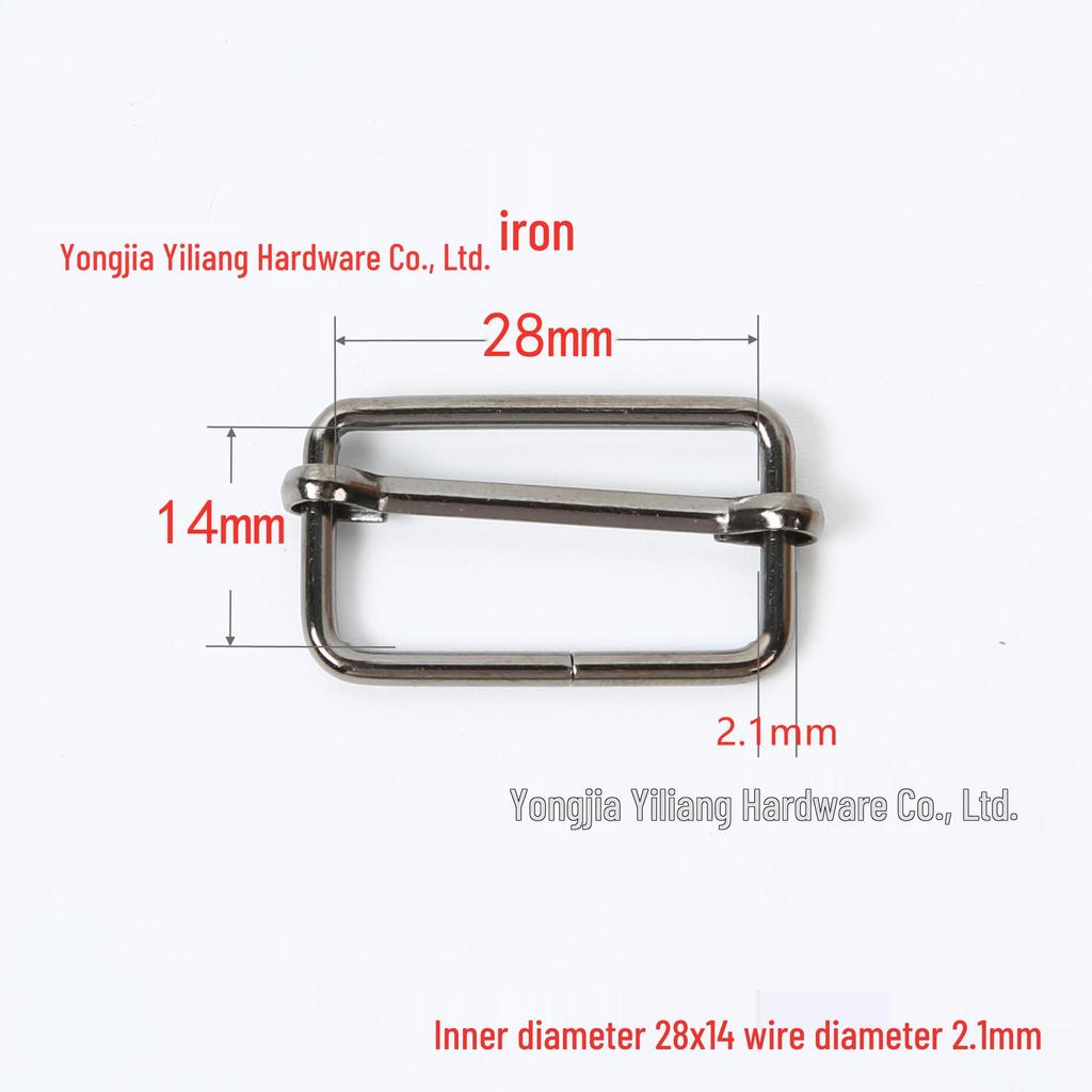 Stainless Steel Adjustable D-Ring Buckle - Copper Three-Speed Wire Pull Design