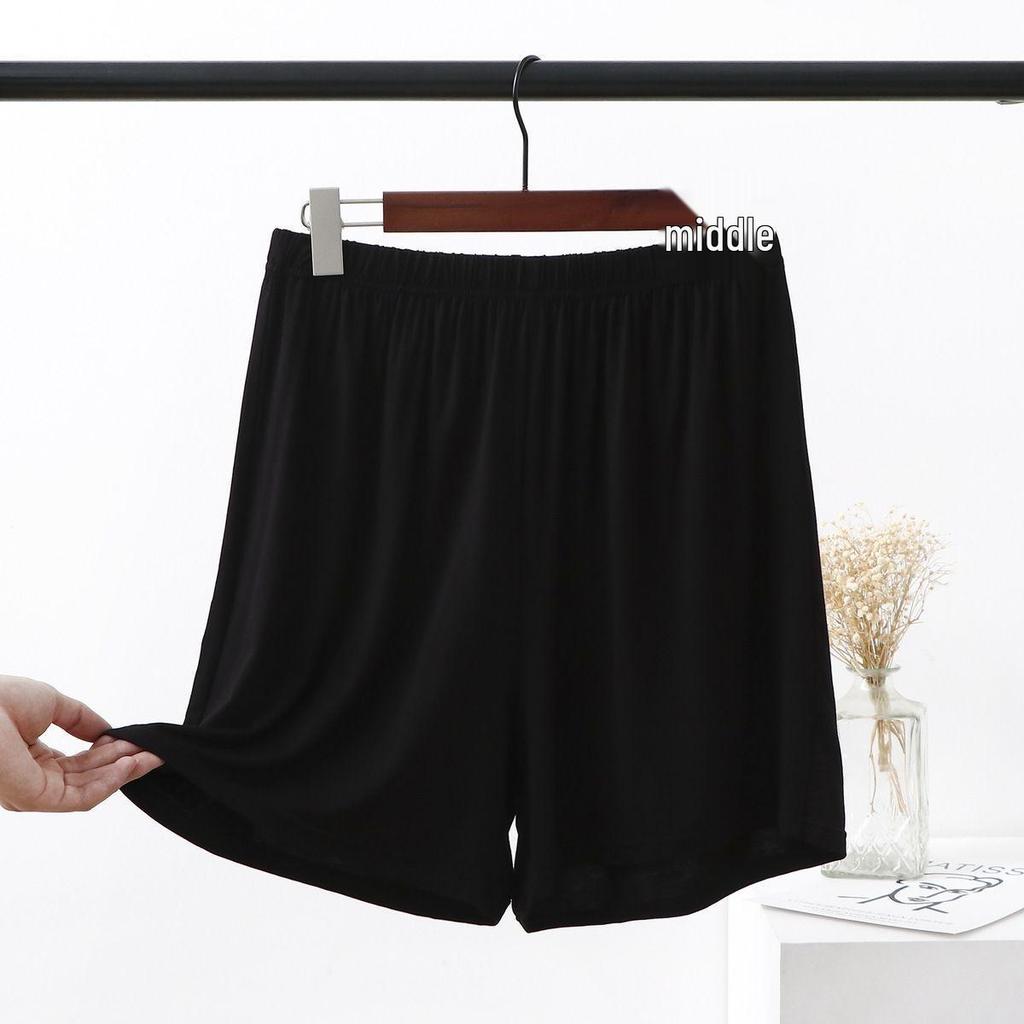 Women's High Elasticity Ice Silk Loose Safety Shorts - Plus Size, Summer Thin Briefs for Home Wear