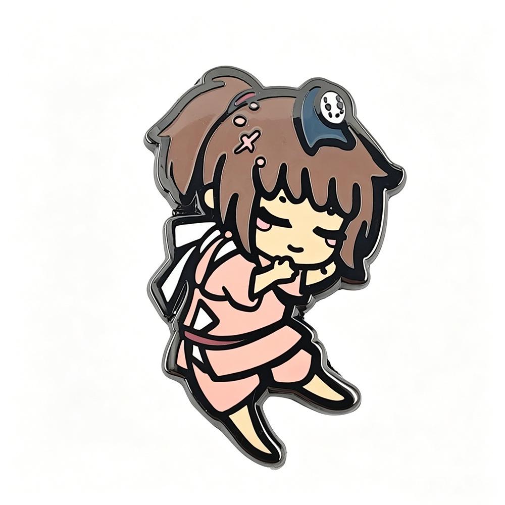 Q Version Ryokan Staff Enamel Brooch Pin - Cute Anime Collectible Gift
