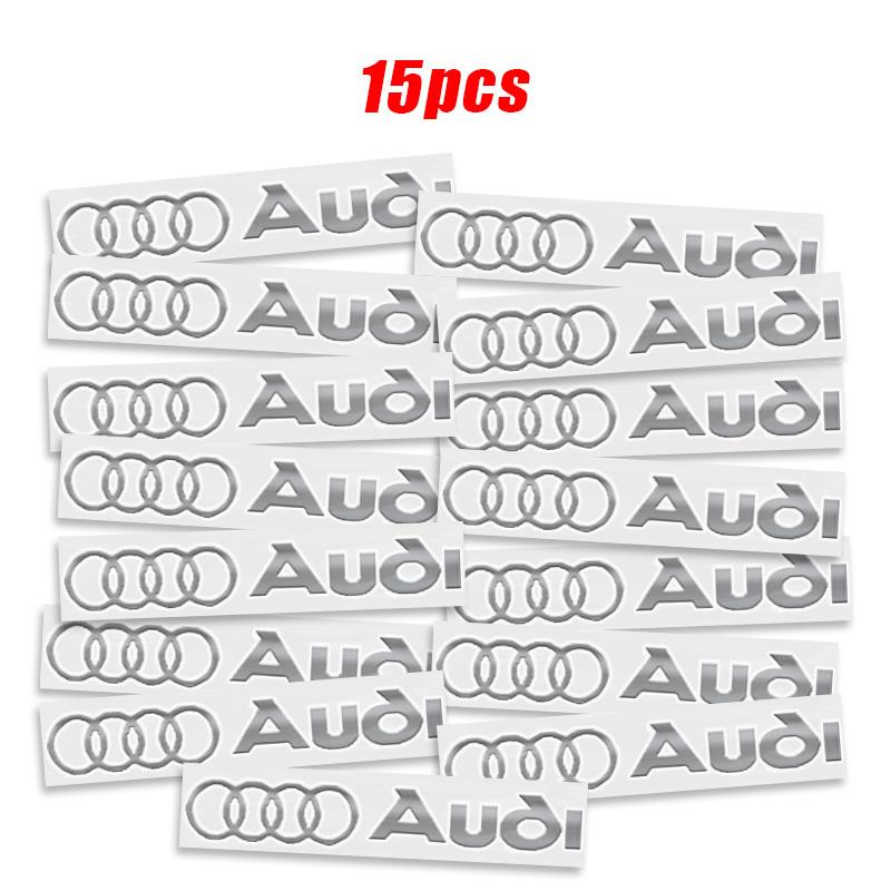 Für Audi A1 A2 A3 A4 A5 A6 A7 A8 Q2 Q3 Q4 Q5 Q7 S3 S4 S5 S6 S7 TT RS 3D Metallemblem Auto Dekor Aufkleber Auto Scheibenwischer Aufkleber