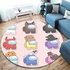 Among Us Round Area Rug,Carpet Rug for Living Room Bedroom Sofa Playroom Decor,Non-slip Floor Mat