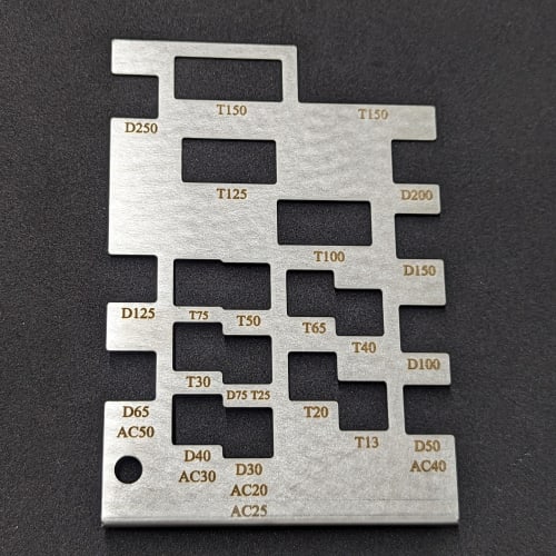 DV/TS Fitting Insertion Length Marking Gauge for PVC Pipes, AC, Stainless Steel