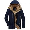 Plus-size Men's Cotton-padded Coat with Fleece and Thickening Medium Length Plus-size Warm Cotton-padded Coat