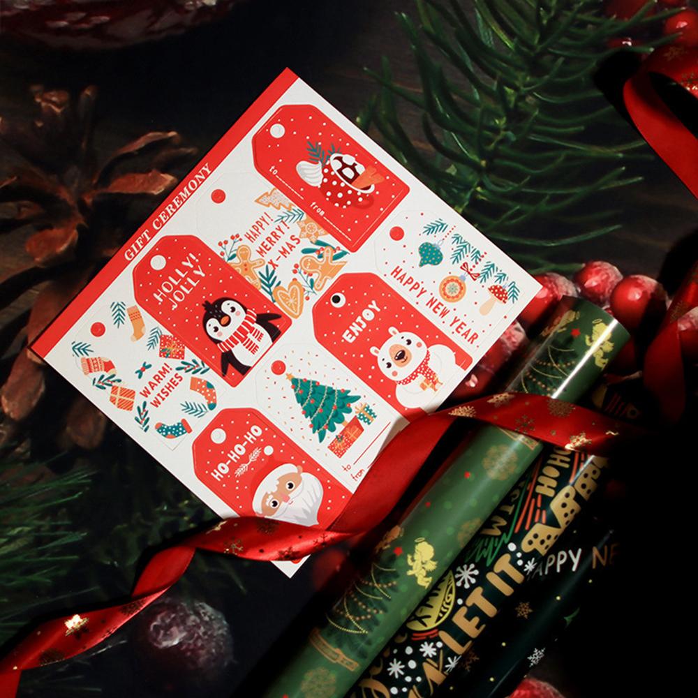 50*70cm Christmas Gift Wrapping Paper Gingerbread Merry Christmas Xmas Tree Pattern Flower Bouquet Packaging Decoration Paper