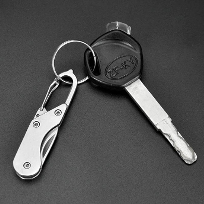 Mini High Hardness All Steel Portable Folding Knife Outdoor Camping Knives Fishing Knife Keychain Unboxing Knives