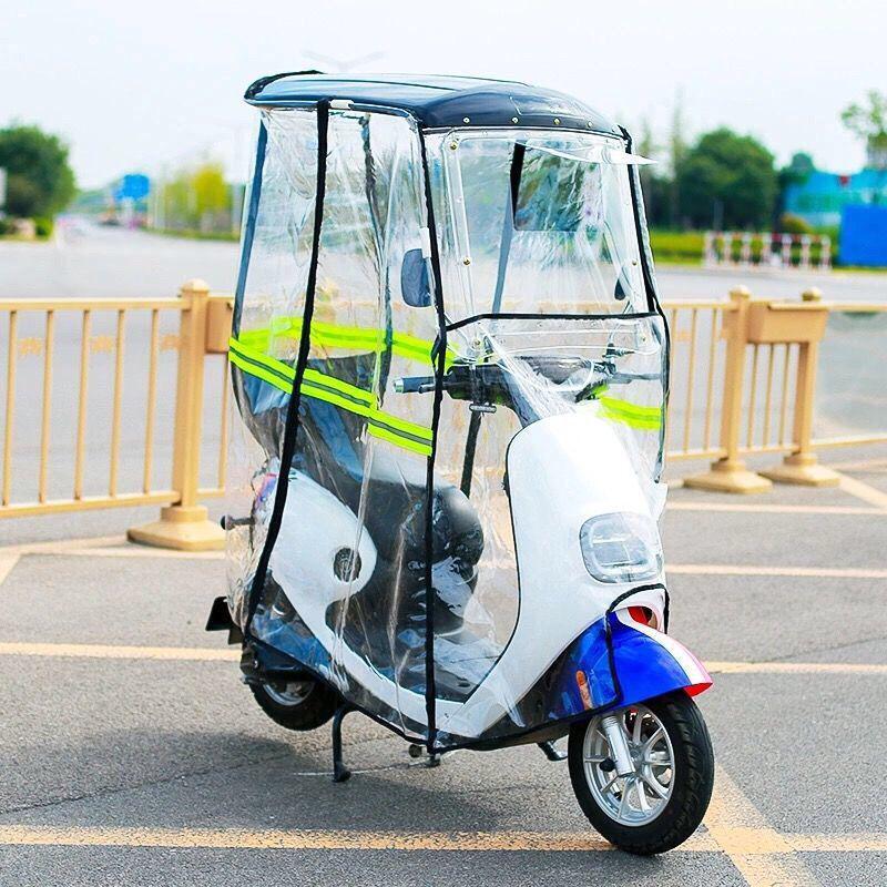 Electric Vehicle & Motorcycle Sunshade: Rainproof Canopy & Windshield for Bikes