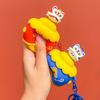 Whimsical Dance Lion Drum Silicone Keychain Playful Cute Accessory For Use Everyday