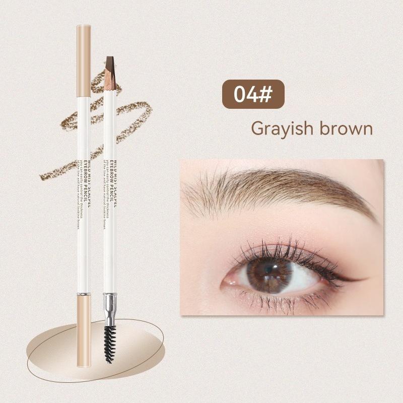 Dřevěná tužka na obočí se štětcem Dlouhotrvající obočí Korejské ženy Kosmetický nástroj Tužka na líčení očí Tužka na obočí Kosmetika