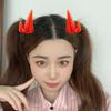2PCS Devil Horn Hair Clip For Halloween Cosplay Costume Party Hair Accessories Cartoon Hairpins For Women Girls Adults