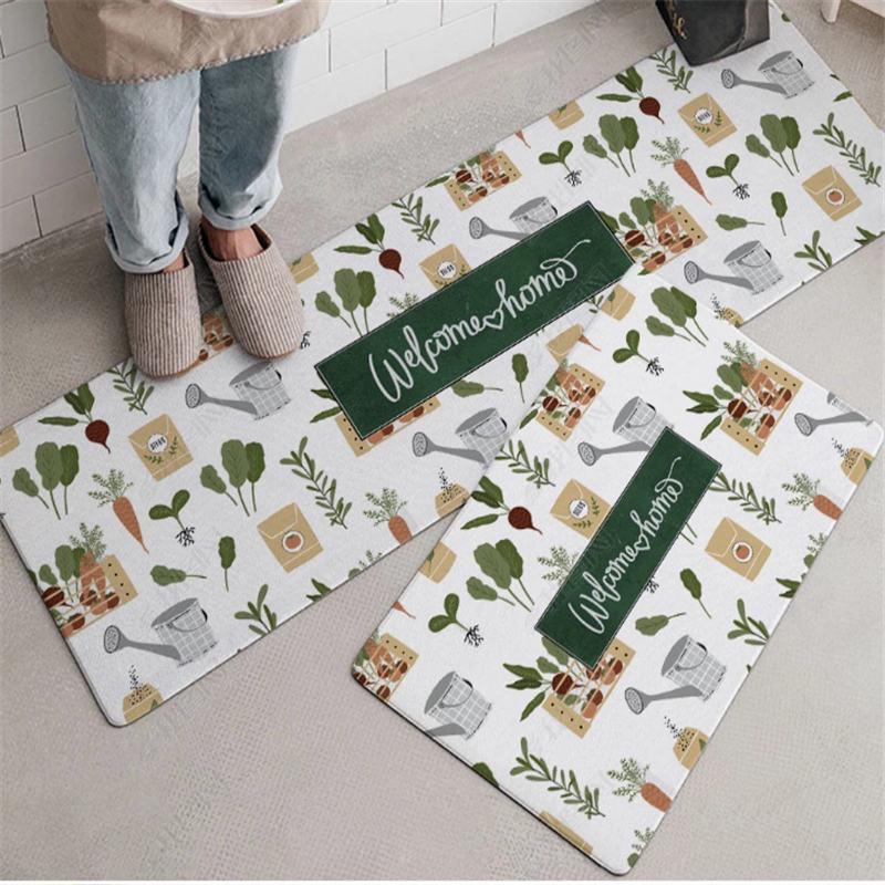 Oil-Proof, Absorbent Non-Slip Mats for Kitchen, Bathroom, and Entryway - Long Strips and Bedroom Carpet.