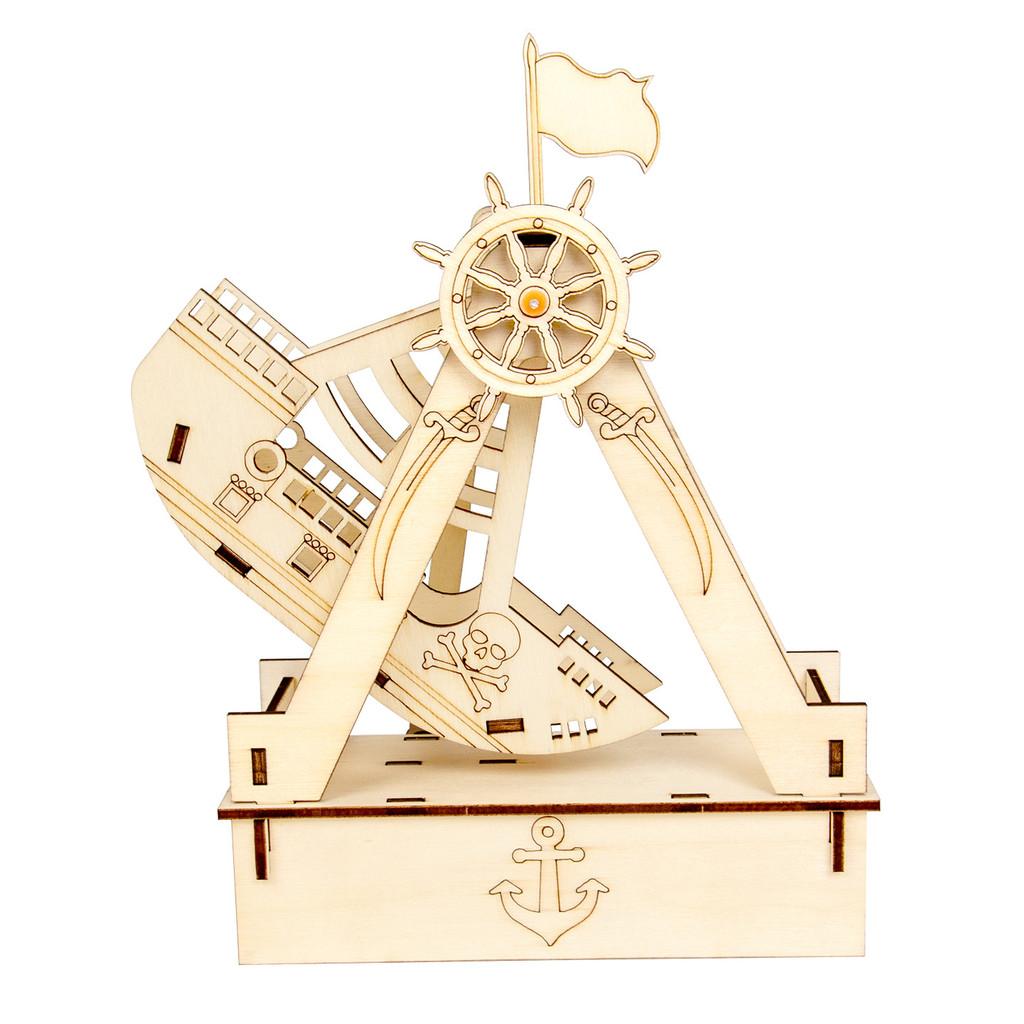 Научно-творческий пиратский корабль DIY-набор Образовательная игрушка для физических экспериментов для детей и школьников