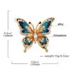 High end enamel, painted butterfly brooch, women's fashion, drip oil inlaid with diamonds, Christmas gift, Stocking stuffers, Valentine's Day gift