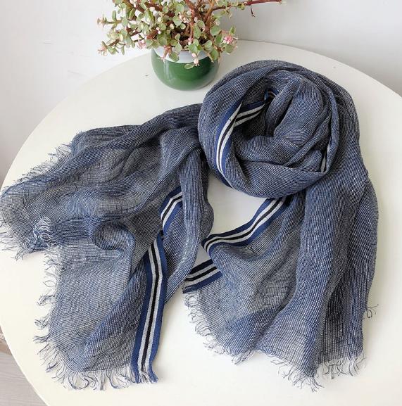 New Arrival Men Style Spring and Autumn Scarf 100% Linen Solider Color Long Scarves Shawl Fashion Men Scarf