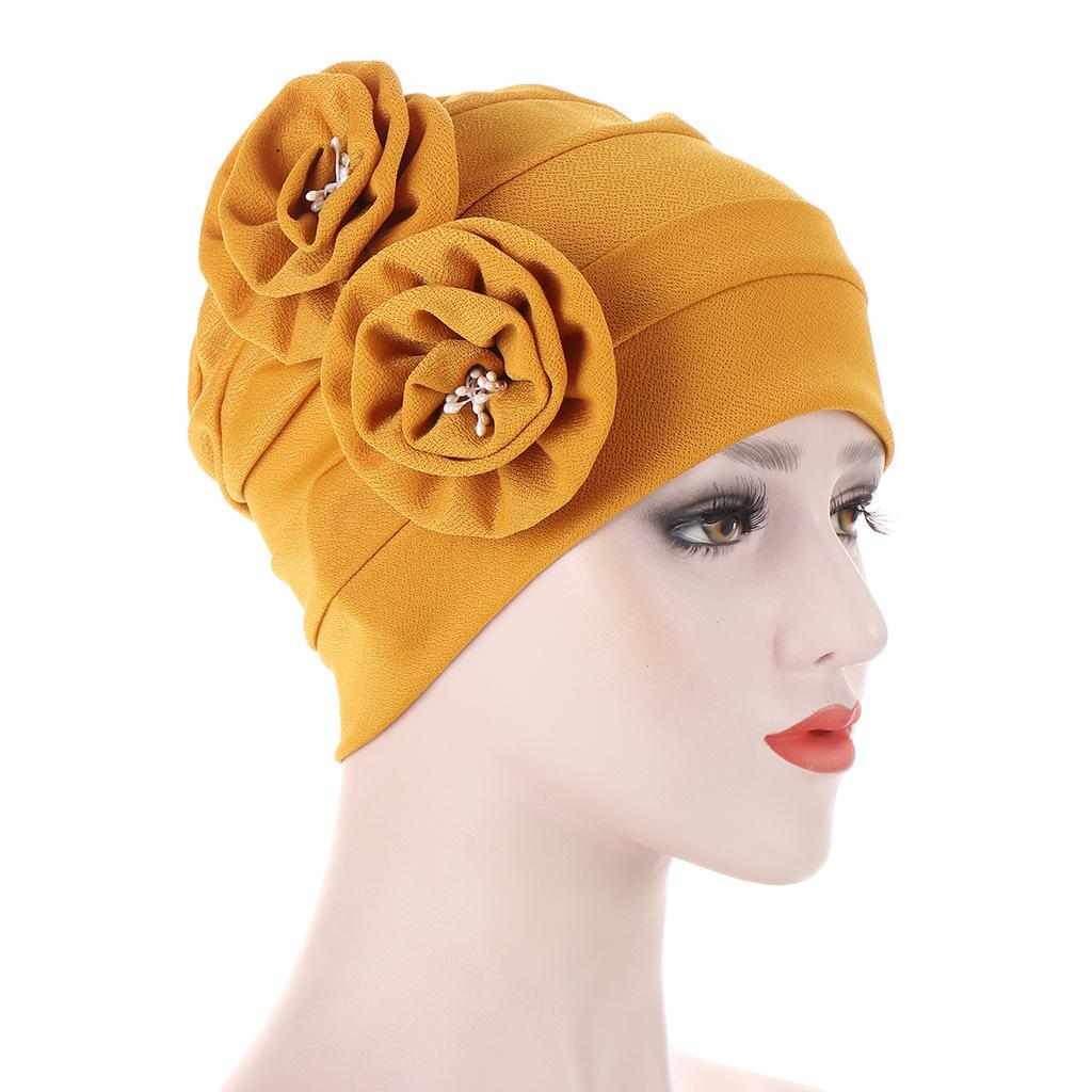 New Elastic Fashion Turban Hat Solid Color Women Warm Winter Headscarf Bonnet Inner Hijabs Cap Muslim Hijab Femme Wrap Head